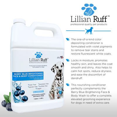 Show full view: Lillian Ruff Berry Blue Brightening Pet Face & Body Conditioner, 128-fl oz bottle slide 3 of 6