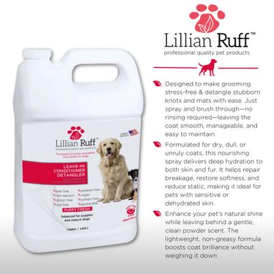 Show full view: Lillian Ruff Leave-In Dog Conditioner & Detangler, 128-fl oz bottle slide 3 of 5