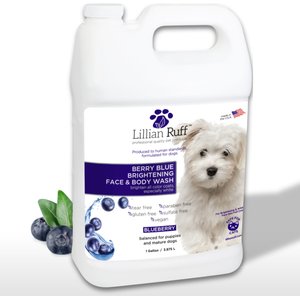 Lillian Ruff Berry Blue Brightening Dog & Cat Face & Body Wash, 128-fl oz bottle