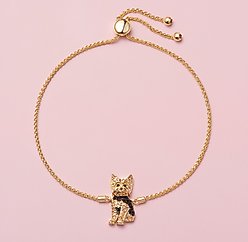 Scamper & Co Yorkshire Terrier Sterling Silver Bolo Bracelet