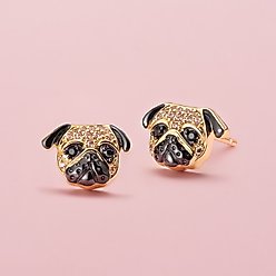 Scamper & Co Pug Sterling Silver Stud Earrings