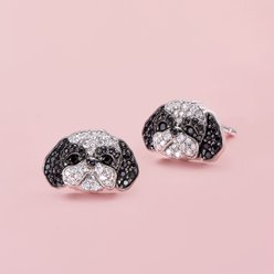 Scamper & Co Shih Tzu Sterling Silver Studs Earrings