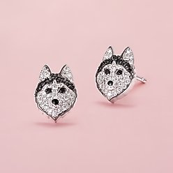 Scamper & Co Husky Sterling Silver Stud Earrings