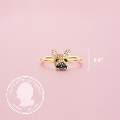 Show full view: Scamper & Co French Bulldog Sterling Silver Ring, 5 slide 4 of 4