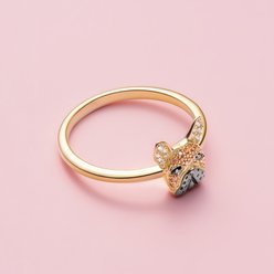 Scamper & Co French Bulldog Sterling Silver Ring, 8 slide 2 of 4
