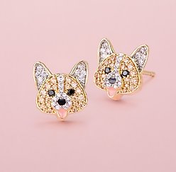 Scamper & Co Corgi Sterling Silver Stud Earrings