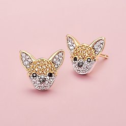 Scamper & Co Chihuahua Sterling Silver Stud Earrings