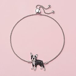 Scamper & Co Boston Terrier Sterling Silver Bolo Bracelet