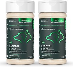 VetriScience Perio Dental Care Powder Clinically Tested Breath & Plaque Control Supplement for Dogs & Cats, 4.2-oz, bundle of 2