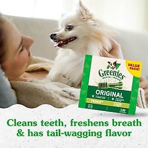 Greenies Teenie Original Chicken Flavor Dental Dog Treats, 130 count