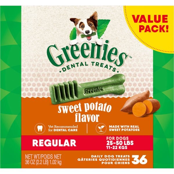 GREENIES Regular Natural Original Chicken Flavor Dental Dog Treats