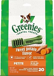 Greenies Petite Sweet Potato Natural Dental Dog Treats, 20 count