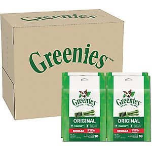 Greenies Regular Natural Original Chicken Flavor Dental Dog Treats, 72 count