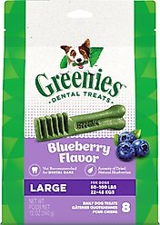 Greenies Blueberry Large Dental Dog Treats, 8 count