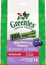 Greenies Blueberry Regular Dental Dog Treats, 12 count