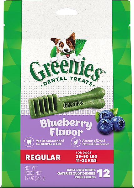 Greenies Bursting Blueberry Regular Dental Dog Treats