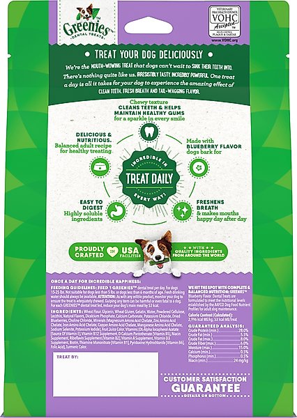 Show full view: Greenies Blueberry Petite Dental Dog Treats, 20 count slide 3 of 11