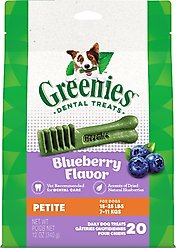 Greenies Blueberry Petite Dental Dog Treats, 20 count