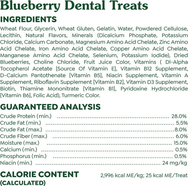 Greenies Blueberry Teenie Dental Dog Treats