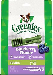 Greenies Blueberry Teenie Dental Dog Treats, 43 count