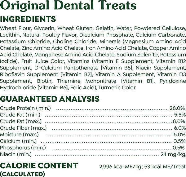 Show full view: Greenies Teenie Natural Original Chicken Flavor Dental Dog Treats, 130 count slide 7 of 11