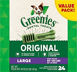 Greenies Large Natural Original Chicken Flavor Dental Dog Treats, 24 count