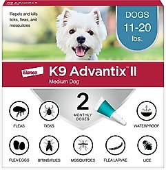 K9 Advantix II Flea & Tick Spot Treatment for Dogs, 11-20 lbs + Pet Protect Allergy & Immune+ Supplement, 60 count slide 2 of 8