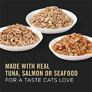 Purina Pro Plan Seafood Favorites Variety Pack Canned Wet Cat Food, 3-oz, case of 24