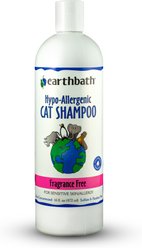 Earthbath Hypoallergenic Fragrance Free Cat Shampoo, 16-fl oz bottle