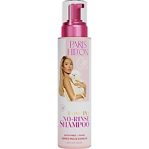 Paris Hilton Pet Iconic Sweet Pea & Vanilla No-Rinse Dog Shampoo, 9.5-fl oz bottle
