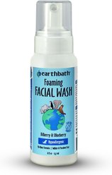 Earthbath Bilberry & Blueberry Foaming Facial Wash Dog Grooming Foam, 8-fl oz bottle