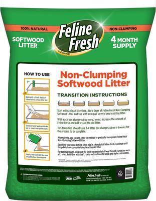 Show full view: Feline Fresh Pine Pellet Unscented Non-Clumping Cat Litter, 40-lb bag slide 3 of 5
