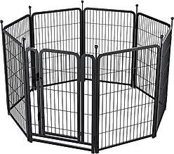 Cesicia Indoor/Outdoor Dog Exercise Pen, Black slide 2 of 8
