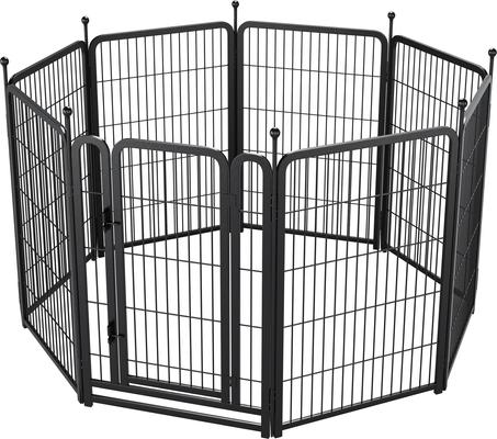 Show full view: Cesicia Indoor/Outdoor Dog Exercise Pen, Black slide 4 of 9