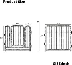 Cesicia Indoor & Outdoor Foldable Dog Playpen, White slide 2 of 8