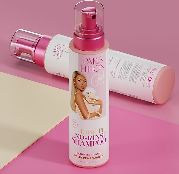 Show full view: Paris Hilton Pet Iconic Sweet Pea & Vanilla No-Rinse Dog Shampoo, 9.5-fl oz bottle slide 6 of 8