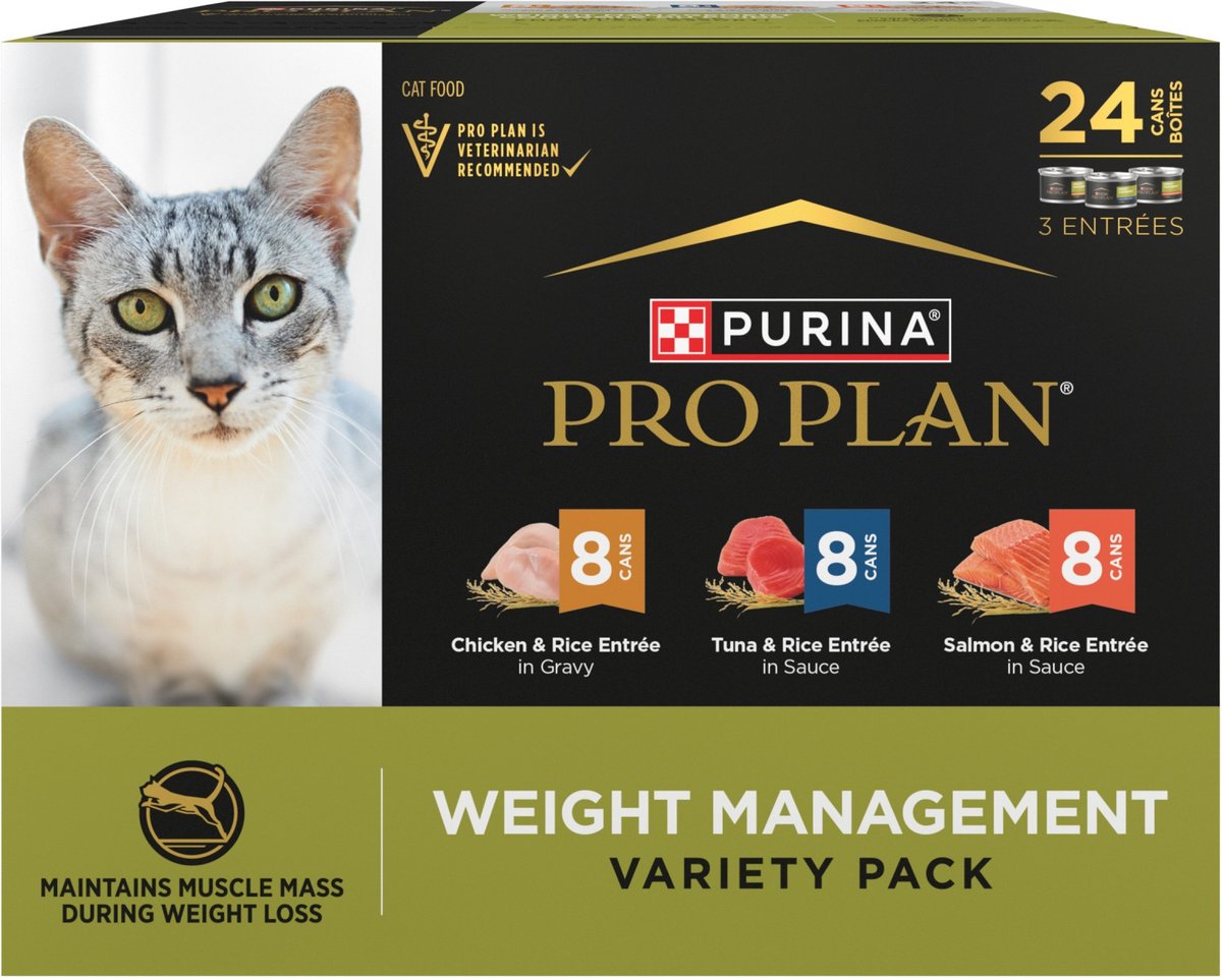 Purina Pro Plan Weight Management Variety Pack Entrees in Gravy Wet Cat Food