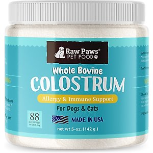 Raw Paws Bovine Colostrum Supplement Powder for Dogs & Cats, 5-oz