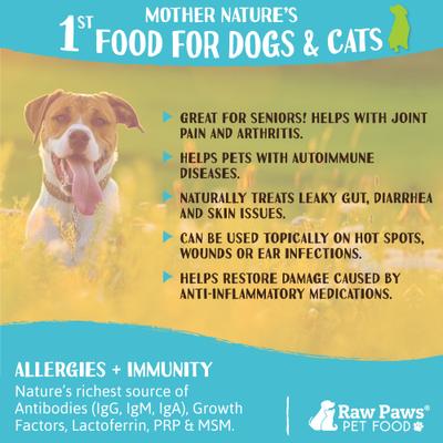 Show full view: Raw Paws Bovine Colostrum Supplement Powder for Dogs & Cats, 5-oz slide 6 of 9