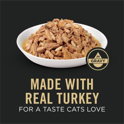 Show full view: Purina Pro Plan Weight Management Turkey & Rice Entree in Gravy Wet Cat Food, 3-oz can, case of 24 slide 4 of 11