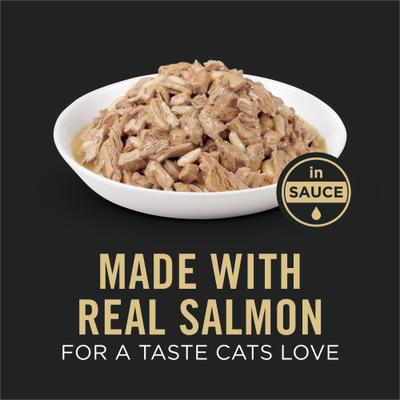Show full view: Purina Pro Plan Weight Management Salmon & Rice Entree in Sauce Wet Cat Food, 3-oz can, case of 24 slide 4 of 11