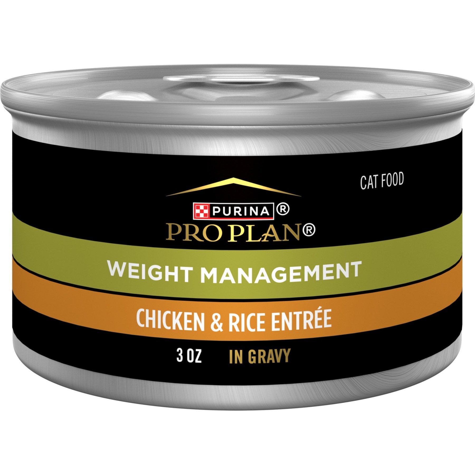 Purina Pro Plan Weight Management Chicken & Rice Entree in Gravy Wet Cat Food, 3-oz can, case of 24