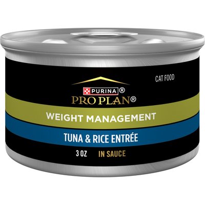 Purina Pro Plan Purina Pro Plan Weight Management Tuna & Rice Entree in Sauce Wet Cat Food, 3-oz can, case of 24