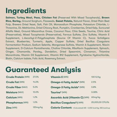 Show full view: Jinx Salmon, Brown Rice & Sweet Potato ALS Kibble Dog Dry Food, 30-lb bag slide 7 of 14