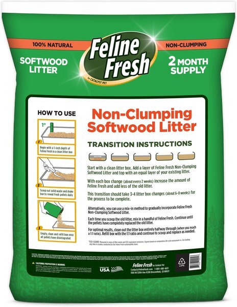 Feline Fresh Pine Pellet Unscented Non-Clumping Cat Litter