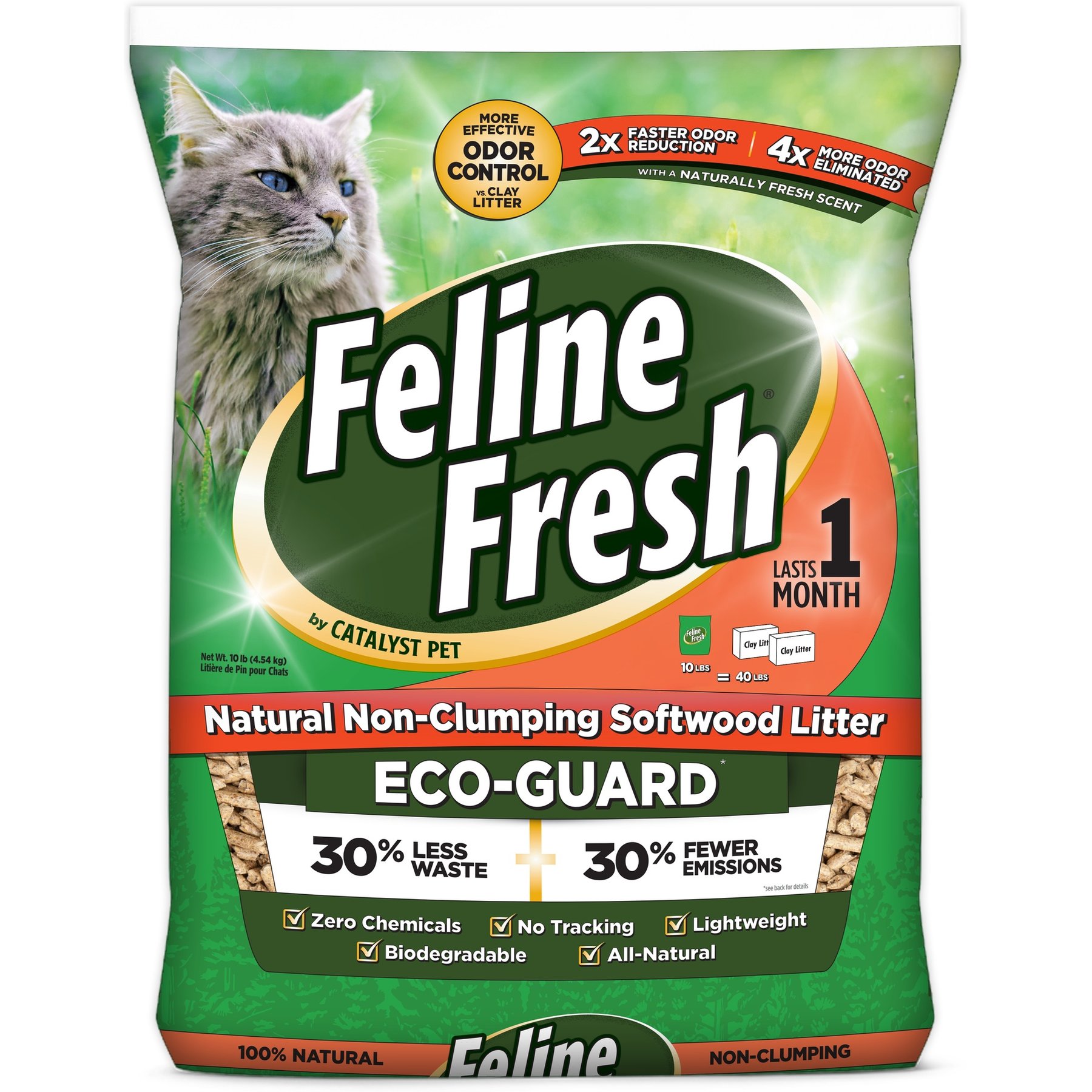 Feline Fresh Feline Fresh Pine Pellet Unscented Non-Clumping Cat Litter, 10-lb bag