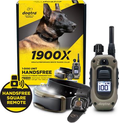Show full view: Dogtra 1900X Handsfree Waterproof Vibration & Tone Remote Dog Training Collar, 13 to 20-in neck, Black slide 2 of 10