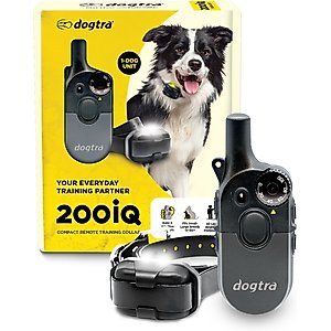 Dogtra 200iQ 1/2 Mile IPX9K Waterproof Vibration & Tone Rechargeable Remote Dog Training Collar, Black