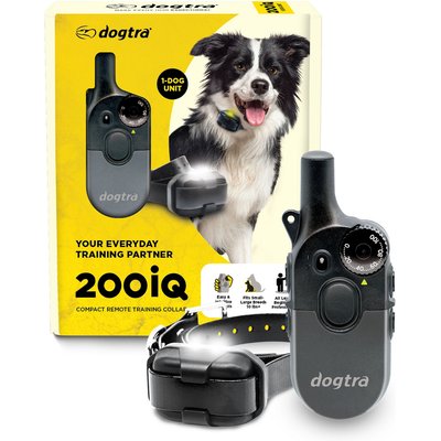 Dogtra Dogtra 200iQ 1/2 Mile IPX9K Waterproof Vibration & Tone Rechargeable Remote Dog Training Collar, Black