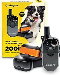 Dogtra 200iQ 2-Dog 1/2 Mile IPX9K Waterproof Vibration & Tone Rechargeable Remote Dog Training Collar, Black & Orange